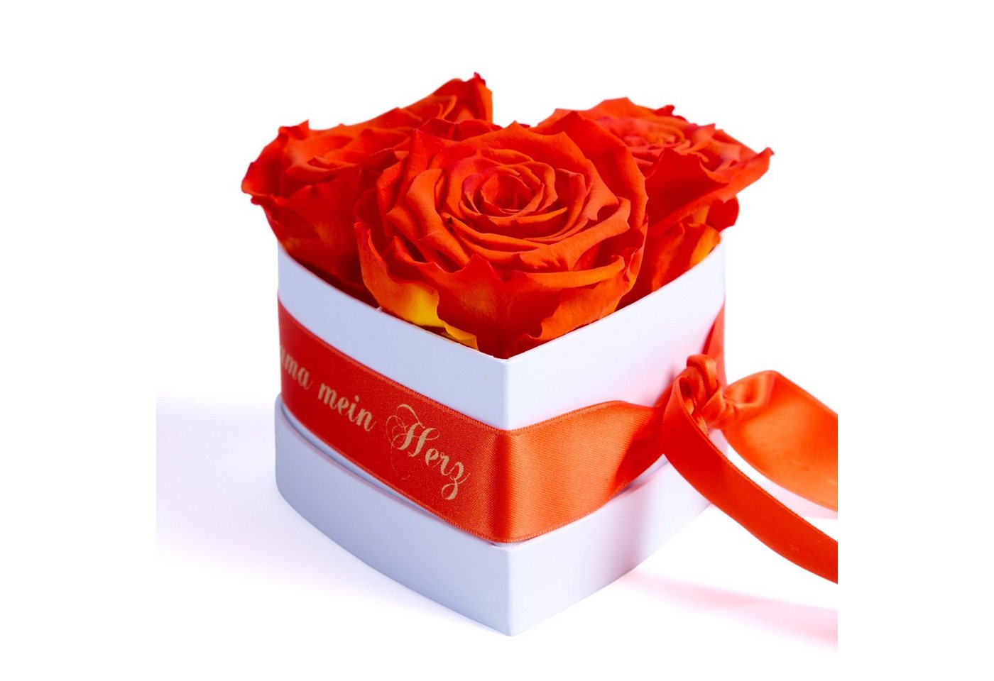 Kunstblume Mama Geschenk Du bist mein Herz Rosenbox Geschenkbox 3 Infinity Rosen Rose, ROSEMARIE SCHULZ Heidelberg, Höhe 10 cm, echte Blumen 3 Jahre haltbar von ROSEMARIE SCHULZ Heidelberg
