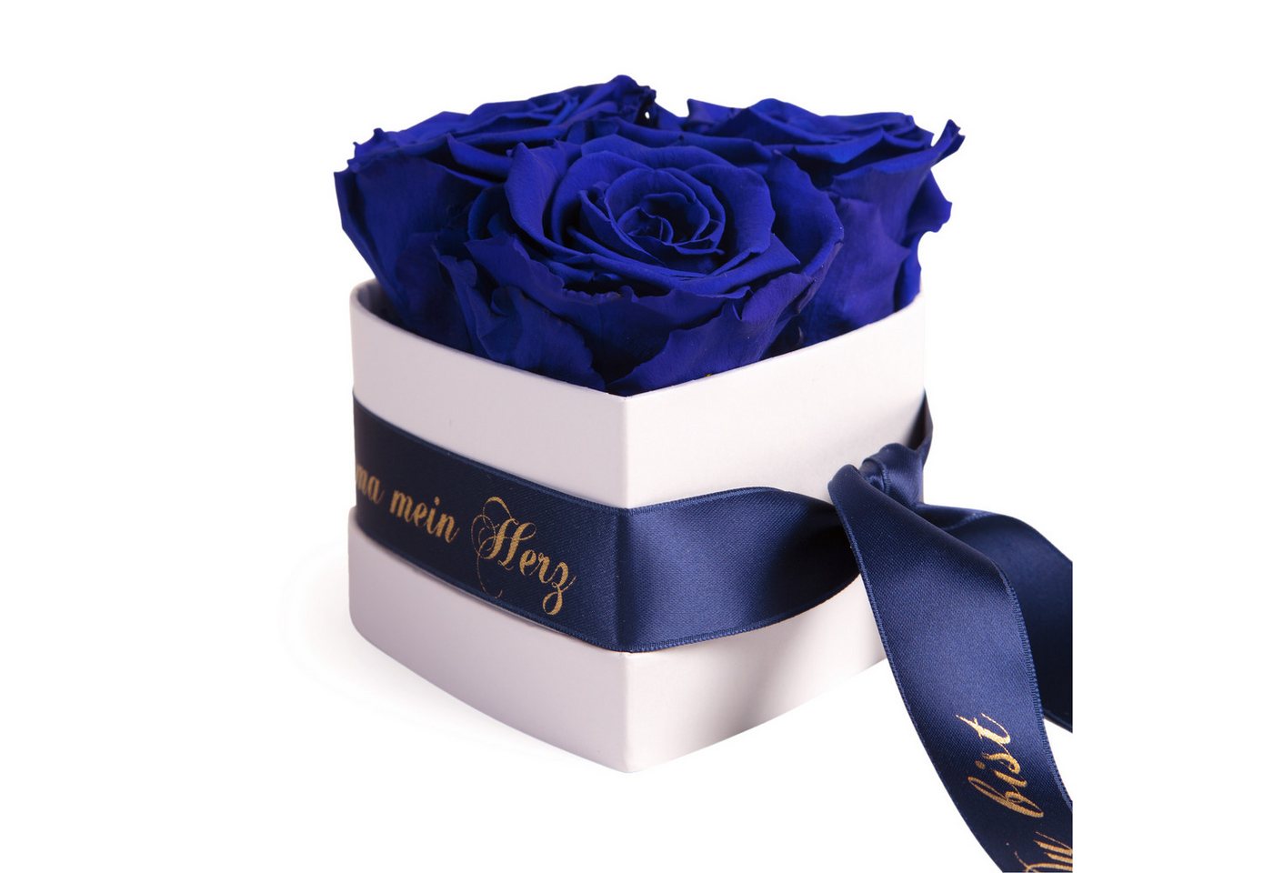 Kunstblume Mama Geschenk Du bist mein Herz Rosenbox Geschenkbox 3 Infinity Rosen Rose, ROSEMARIE SCHULZ Heidelberg, Höhe 10 cm, echte Blumen 3 Jahre haltbar, Made in Germany von ROSEMARIE SCHULZ Heidelberg