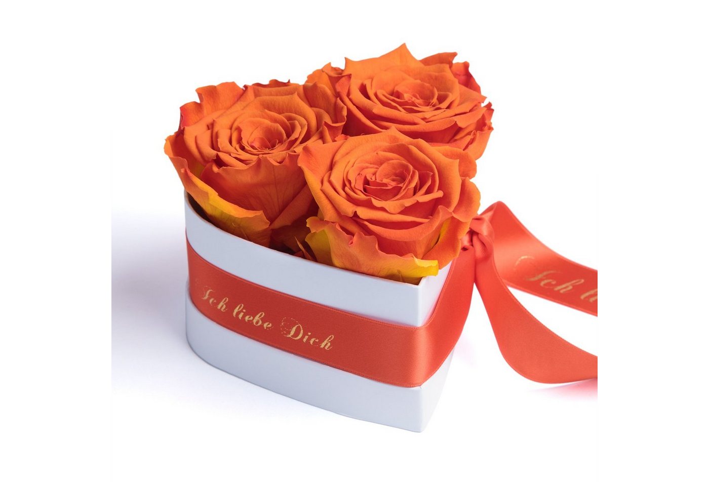 Kunstblume Rosenbox Herz 3 infinity Rosen Ich liebe Dich Geschenk für Sie Rose, ROSEMARIE SCHULZ Heidelberg, Höhe 10 cm, Liebesbeweis Valentinstag von ROSEMARIE SCHULZ Heidelberg