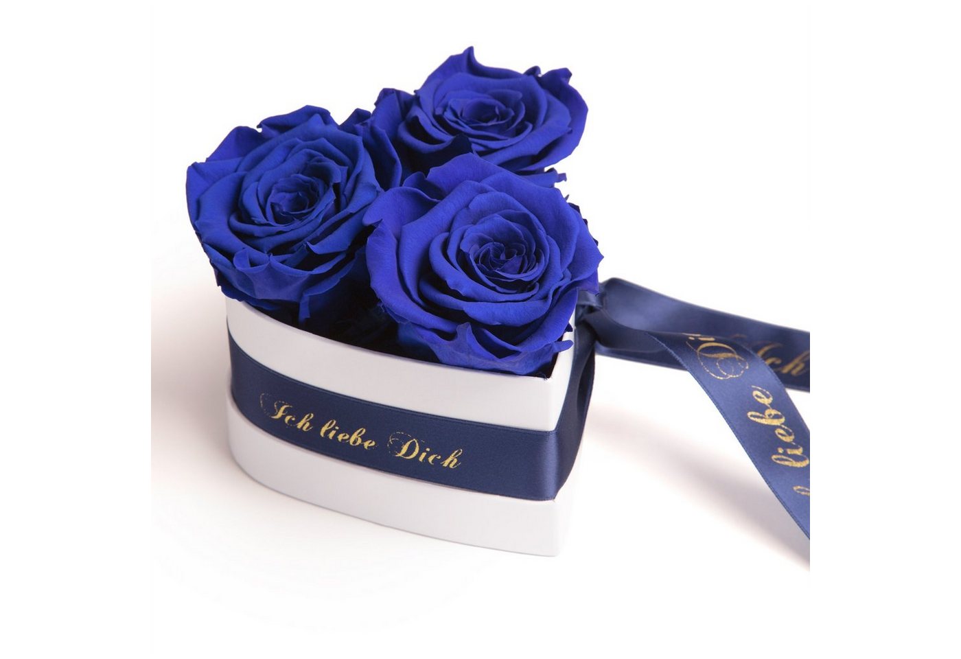 Kunstblume Rosenbox Herz 3 infinity Rosen Ich liebe Dich Geschenk für Sie Rose, ROSEMARIE SCHULZ Heidelberg, Höhe 10 cm, Liebesbeweis Valentinstag von ROSEMARIE SCHULZ Heidelberg