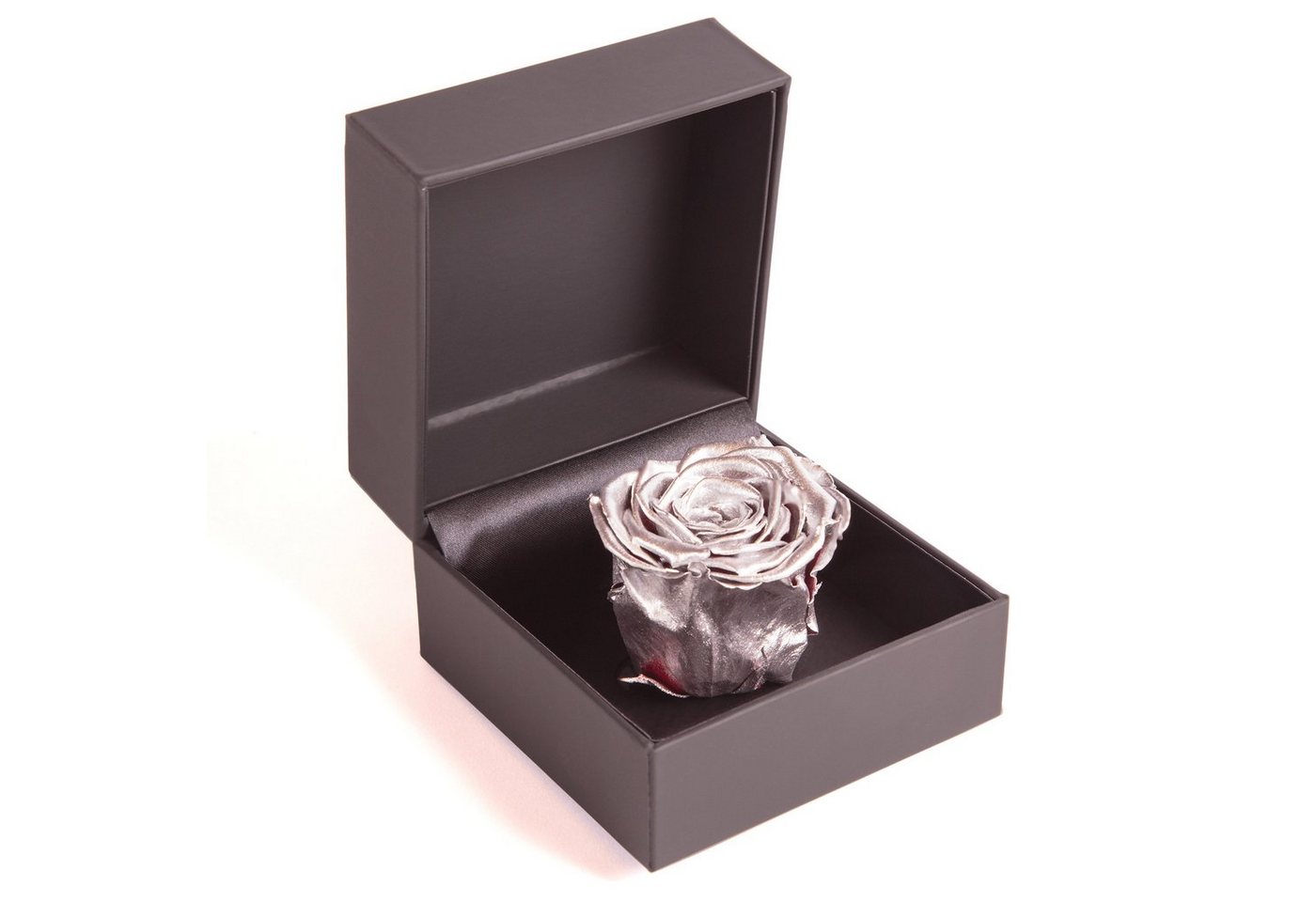 Kunstblume Rosenbox Ringbox Groß Infinity Rose konserviert in Box Ringdose Rose, ROSEMARIE SCHULZ Heidelberg, Höhe 9 cm, Langlebige Rose von ROSEMARIE SCHULZ Heidelberg