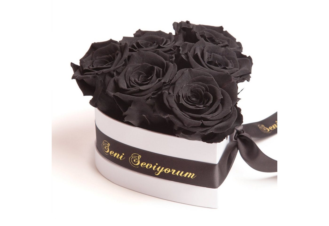 Kunstblume Seni Seviyorum Hediye Rosenherz 6 Infinity Rosen Liebesbeweis Rosen, ROSEMARIE SCHULZ Heidelberg, Höhe 10 cm, Valentinstag Geschenk für Frau von ROSEMARIE SCHULZ Heidelberg