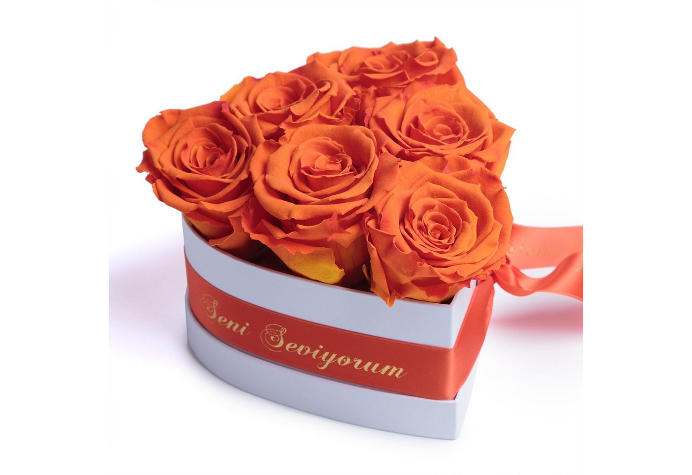 Kunstblume Seni Seviyorum Hediye Rosenherz 6 Infinity Rosen Liebesbeweis Rosen, ROSEMARIE SCHULZ Heidelberg, Höhe 10 cm, Valentinstag Geschenk für Frau von ROSEMARIE SCHULZ Heidelberg