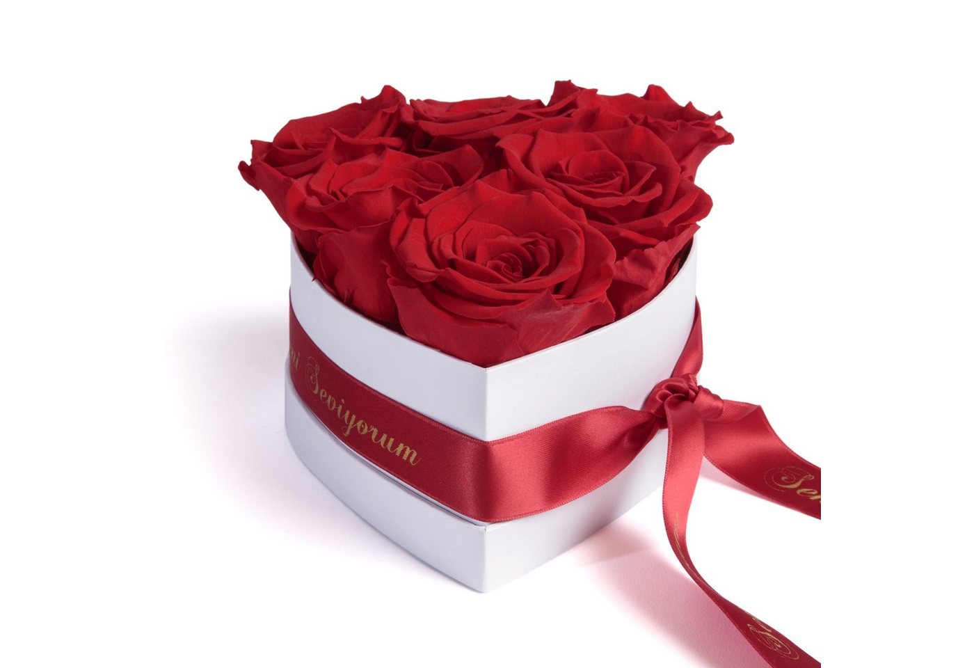 Kunstblume Seni Seviyorum Hediye Rosenherz 6 Infinity Rosen Liebesbeweis Rosen, ROSEMARIE SCHULZ Heidelberg, Höhe 10 cm, Valentinstag Geschenk für Frau von ROSEMARIE SCHULZ Heidelberg