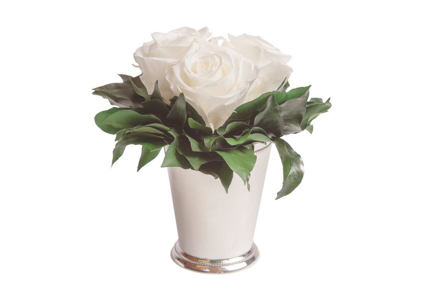 Kunstorchidee 3 Infinity Rosen silberfarbene Vase Wohnzimmer Deko Blumenstrauß Rose, ROSEMARIE SCHULZ Heidelberg, Höhe 15 cm, Rose haltbar bis zu 3 Jahre, Made in Germany Kunstorchidee 3 Infinity Rosen silberfarbene Vase Wohnzimmer Deko Blumenstrauß Rose, ROSEMARIE SCHULZ Heidelberg, Höhe 15 cm, Rose haltbar bis zu 3 Jahre, Made in Germany von ROSEMARIE SCHULZ Heidelberg