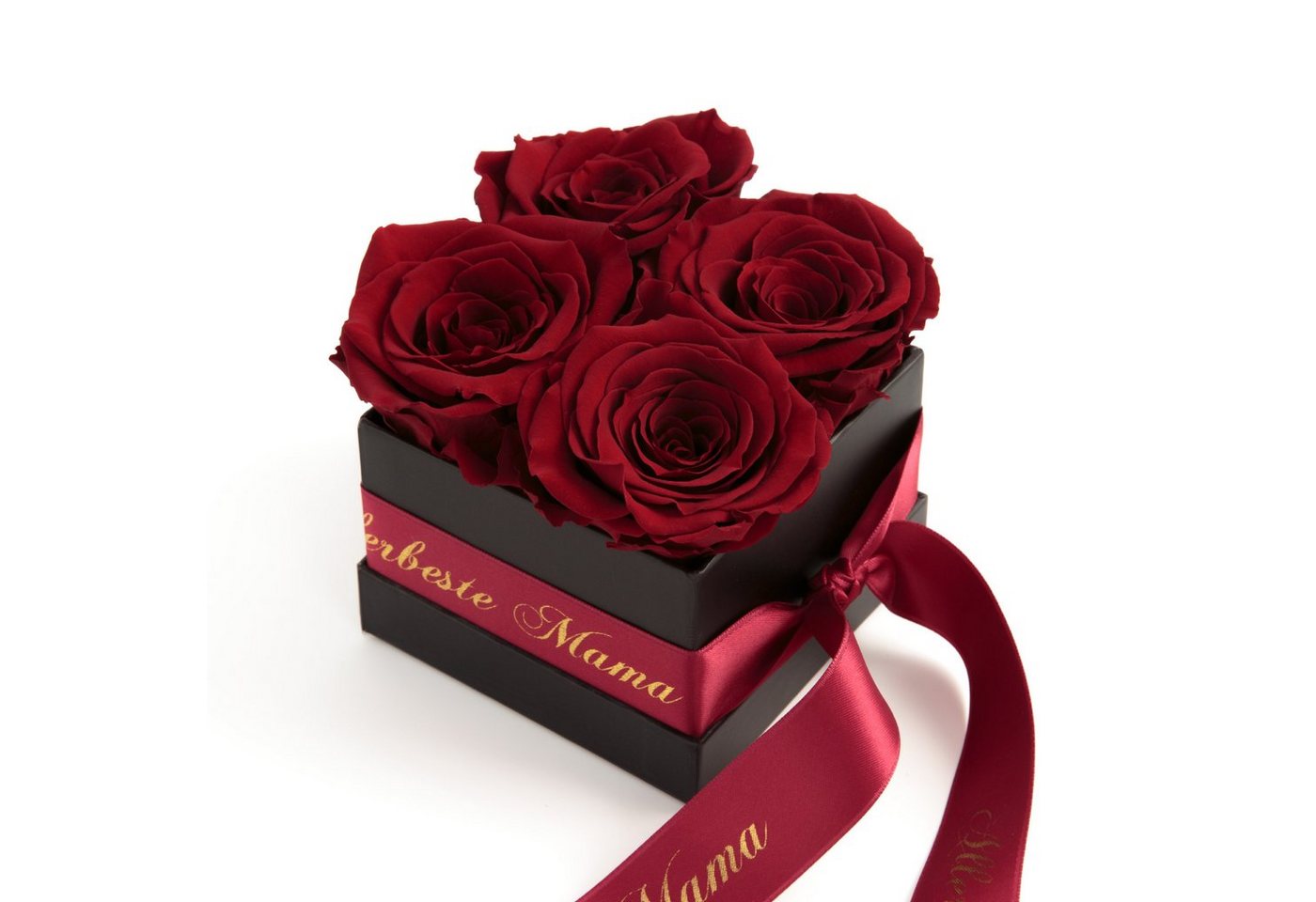 Kunstpflanze Allerbeste Mama Infinity Rosenbox mit duftenden Blumen lange haltbar Rose, ROSEMARIE SCHULZ Heidelberg, Höhe 8,5 cm, Geschenkidee Muttertag, Made in Germany von ROSEMARIE SCHULZ Heidelberg