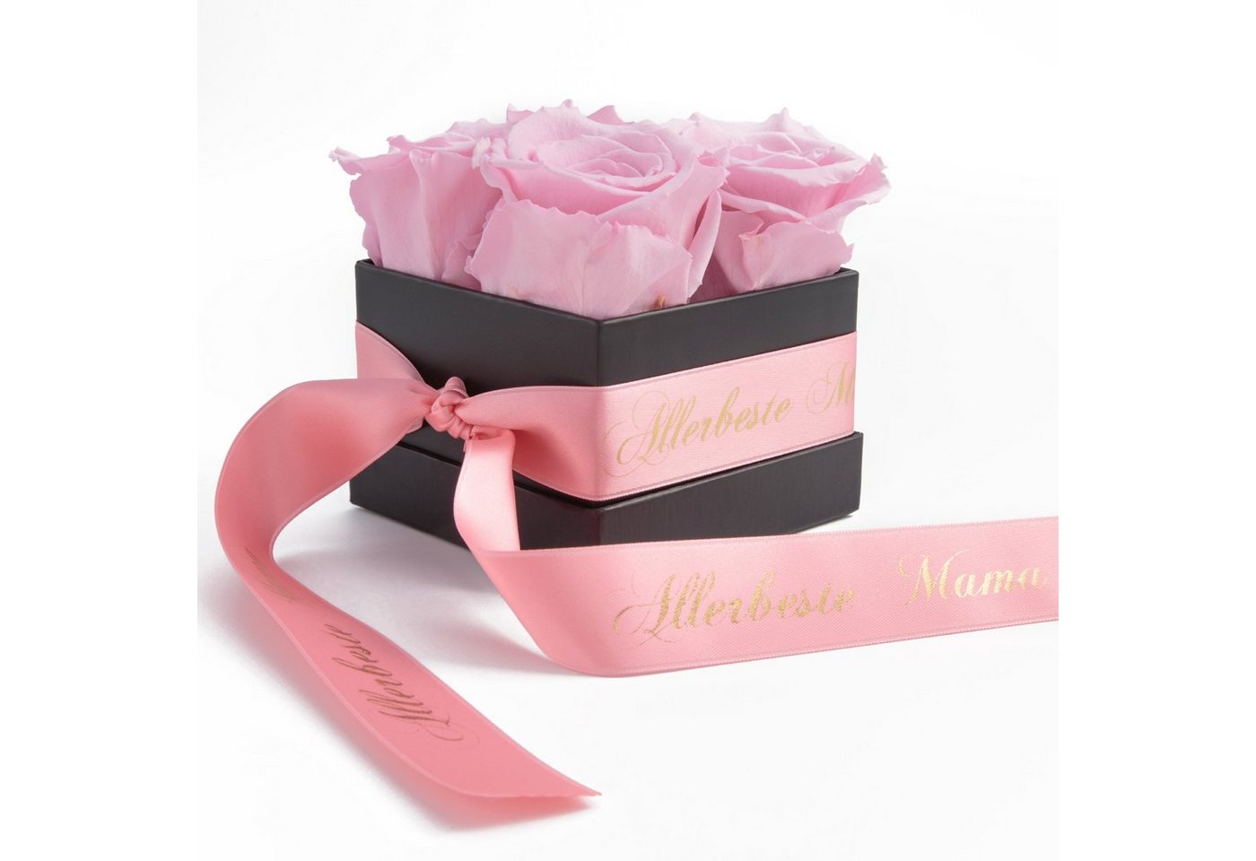 Kunstpflanze Allerbeste Mama Infinity Rosenbox mit duftenden Blumen lange haltbar Rose, ROSEMARIE SCHULZ Heidelberg, Höhe 8,5 cm, Geschenkidee Muttertag, Made in Germany von ROSEMARIE SCHULZ Heidelberg