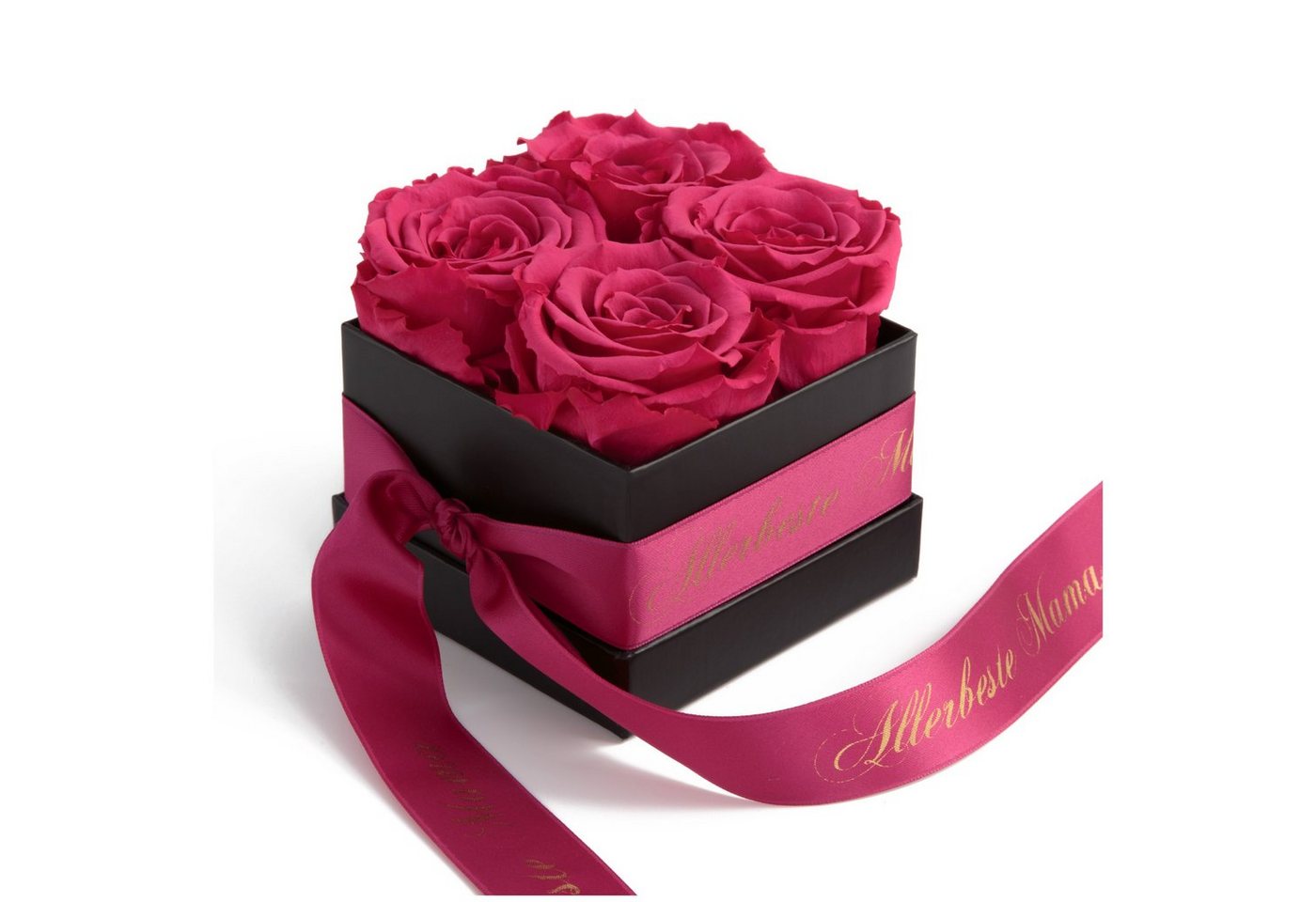 Kunstpflanze Allerbeste Mama Infinity Rosenbox mit duftenden Blumen lange haltbar Rose, ROSEMARIE SCHULZ Heidelberg, Höhe 8,5 cm, Geschenkidee Muttertag, Made in Germany von ROSEMARIE SCHULZ Heidelberg
