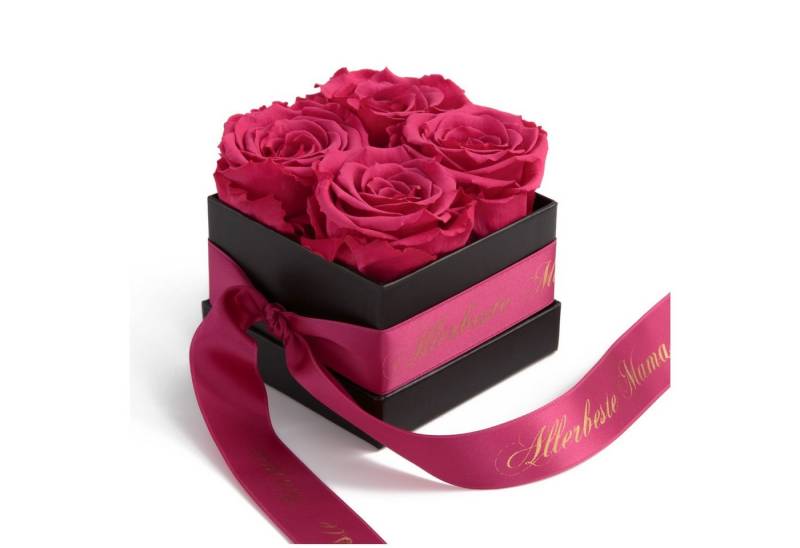 Kunstpflanze Allerbeste Mama Infinity Rosenbox mit duftenden Blumen lange haltbar Rose, ROSEMARIE SCHULZ Heidelberg, Höhe 8,5 cm, Geschenkidee Muttertag, Made in Germany von ROSEMARIE SCHULZ Heidelberg