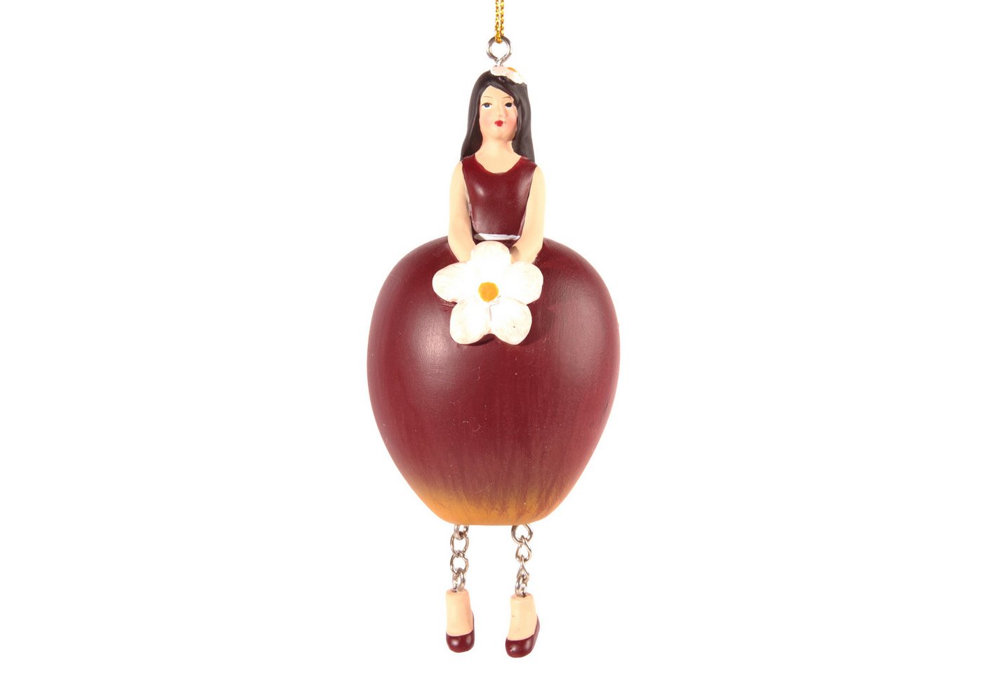 ROSEMARIE SCHULZ Heidelberg Dekofigur Deko Figur Blumenmädchen zum Hängen - Ein Apfel voller Freude, mit Baumelbeinchen ROSEMARIE SCHULZ Heidelberg Dekofigur Deko Figur Blumenmädchen zum Hängen - Ein Apfel voller Freude, mit Baumelbeinchen von ROSEMARIE SCHULZ Heidelberg