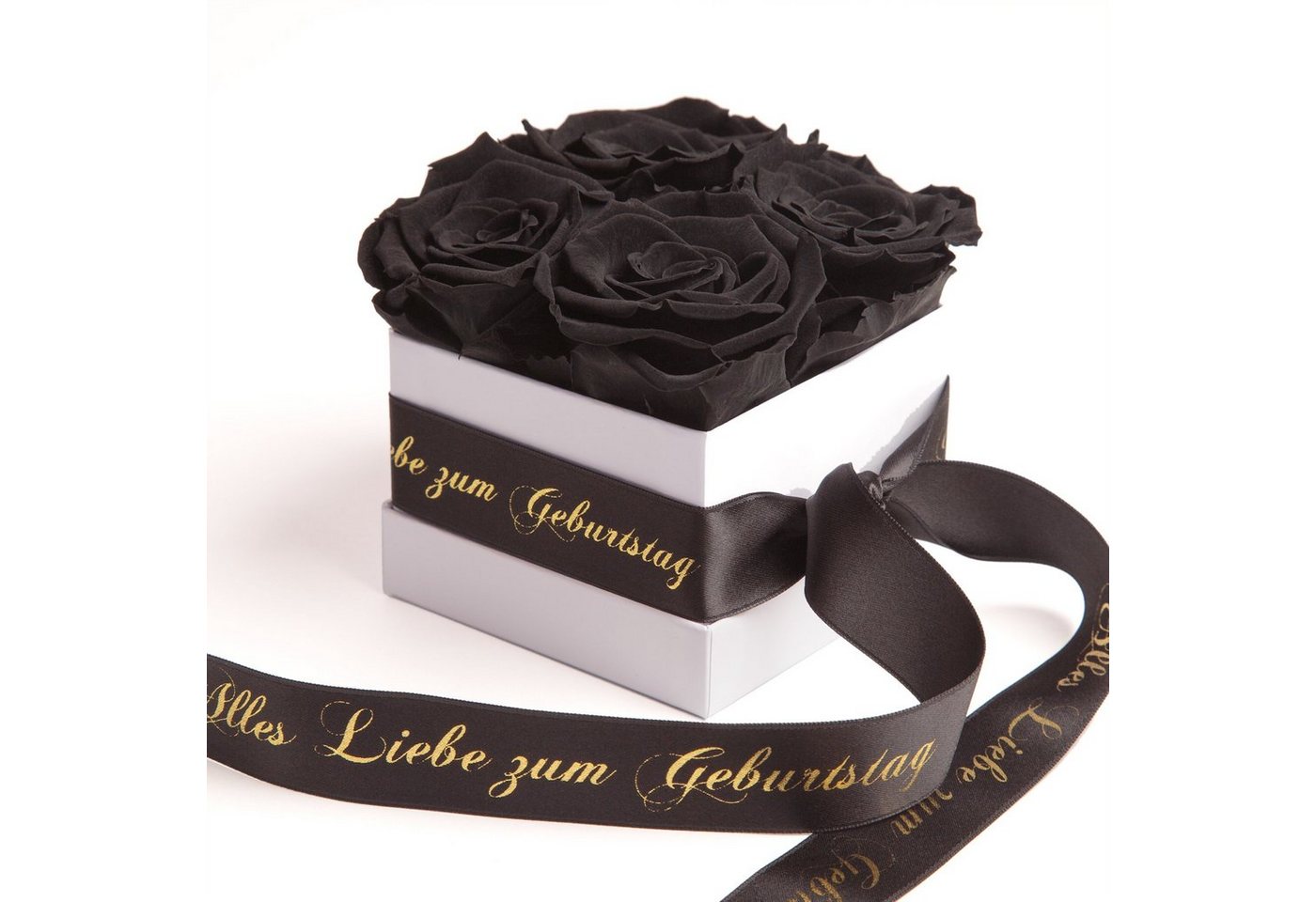 ROSEMARIE SCHULZ Heidelberg Dekoobjekt Infinity Rosenbox Alles Liebe zum Geburtstag Blumen Geschenk, Echte Rose haltbar bis zu 3 Jahre von ROSEMARIE SCHULZ Heidelberg