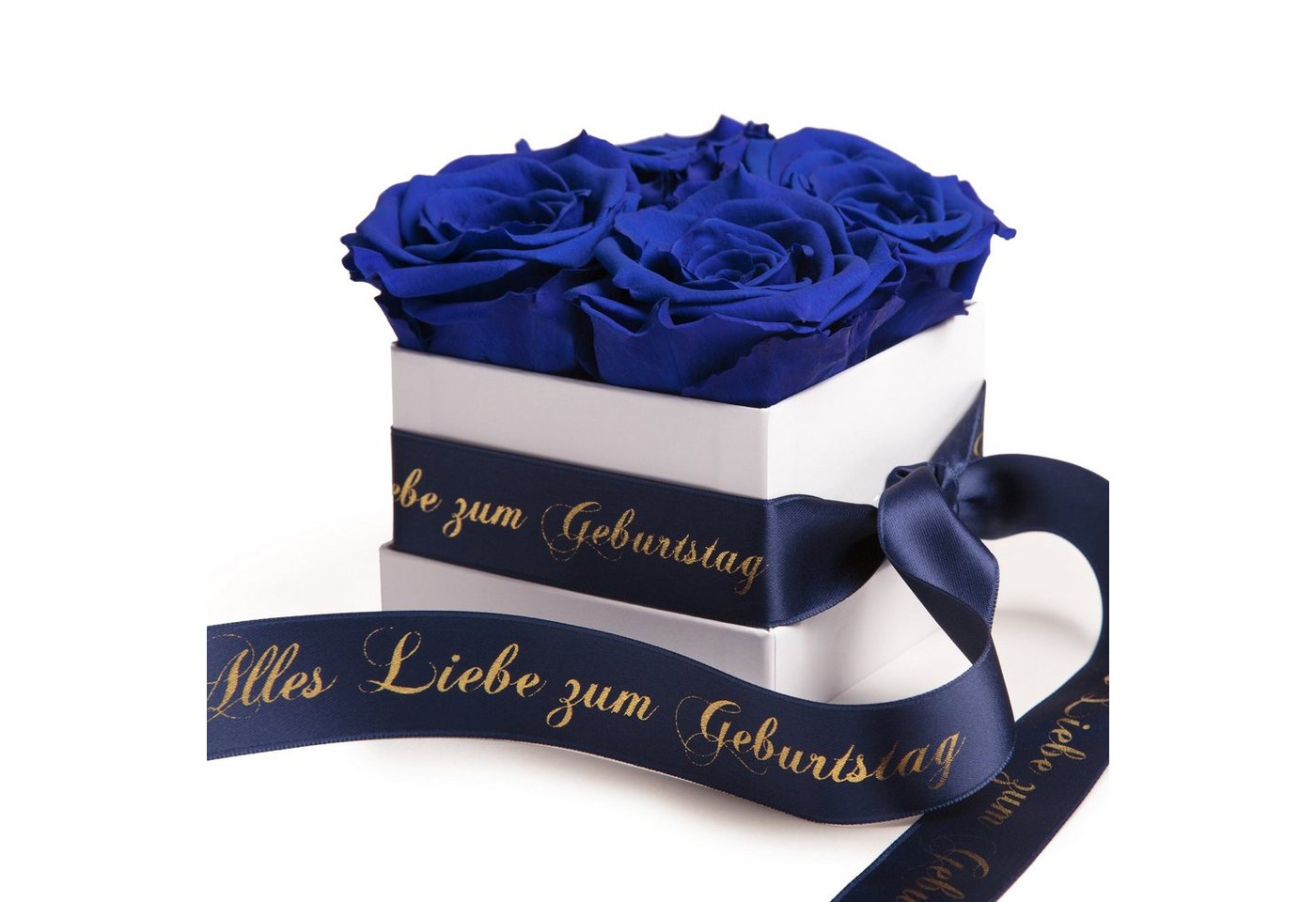 ROSEMARIE SCHULZ Heidelberg Dekoobjekt Infinity Rosenbox Alles Liebe zum Geburtstag Blumen Geschenk, Echte Rose haltbar bis zu 3 Jahre, Made in Germany von ROSEMARIE SCHULZ Heidelberg