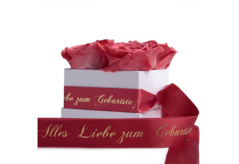 ROSEMARIE SCHULZ Heidelberg Dekoobjekt Infinity Rosenbox Alles Liebe zum Geburtstag Blumen Geschenk, Echte Rose haltbar bis zu 3 Jahre, Made in Germany von ROSEMARIE SCHULZ Heidelberg