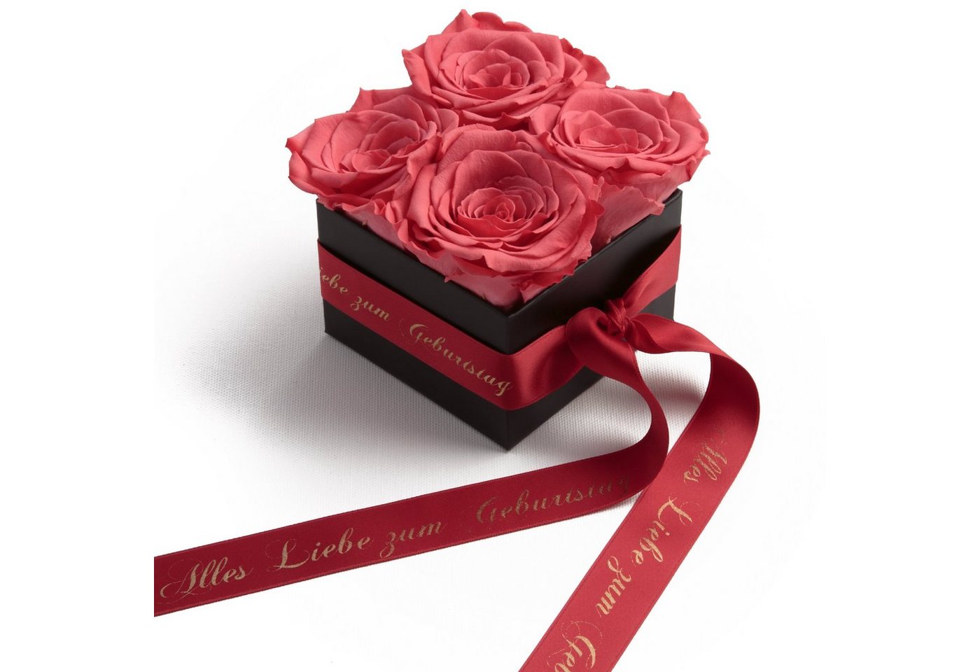 ROSEMARIE SCHULZ Heidelberg Dekoobjekt Rosenbox echte Rosen Alles Liebe zum Geburtstag Geschenk für Frauen (1 St), Echte konservierte Rosen, Made in Germany von ROSEMARIE SCHULZ Heidelberg