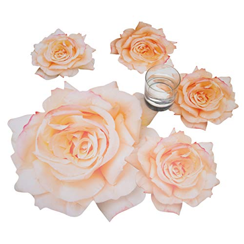 Rosemarie Schulz® 6 Tischsets rund Rose Maria Stuart Platzset Motiv Blume + 6 Glasuntersetzer von ROSEMARIE SCHULZ Heidelberg