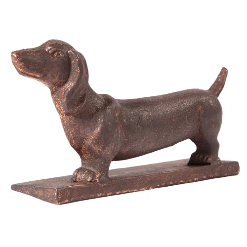 Rosemarie Schulz Heidelberg Carlo Türstopper Dackel - Metall, 1 kg schwer, 21x6,5x11,5 cm, dunkelbraun – Dachshund Türstopper, Hundeliebhaber von ROSEMARIE SCHULZ Heidelberg