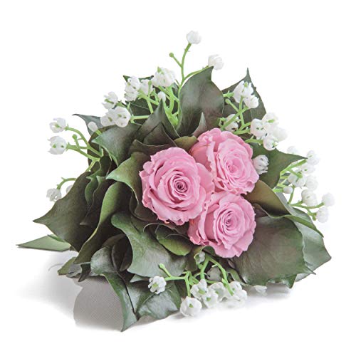 Blumenstrauß Blumenversand mit exklusiven, konservierten langhaltenden Rosen Hochzeitsstrauß für Braut und Brautjungfer von ROSEMARIE SCHULZ GmbH Heidelberg (3 Rosen, Rosa) von ROSEMARIE SCHULZ