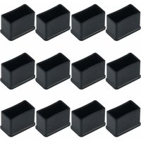 12 Stück rechteckige Tisch- oder Stuhlbeinkappen aus Gummifilz, schwarz, 15 x 30 mm, 12 Stück rechteckige Tisch- oder Stuhlbeinkappen aus Gummifilz, schwarz, 15 x 30 mm, von ROSEMARY