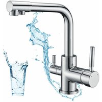 Rosemary - 3-Wege-Küchenarmatur, 360° drehbarer Küchenmischer, Trinkwasser-Küchenarmatur, Küchenspüle-Mischbatterie mit gefiltertem Wasserauslass von ROSEMARY