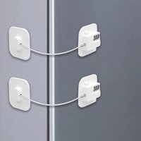 Rosemary - 2er-Set Kühlschrankschloss mit Code, Kühlschrank-Vorhängeschloss für Kinder, selbstklebendes Kombinations-Kühlschrankschloss, von ROSEMARY