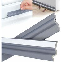 LaBlanc-196 Zoll/5 m grauer T-förmiger Zugluftstopper für Schiebefenster, Eingangstür, selbstklebende PU-Schaum-Dichtung, wasserdichter von ROSEMARY