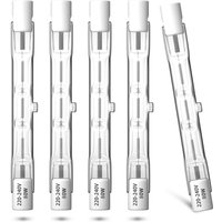 LaBlanc – 5 Stück Eco-Halogenbirne R7s 78 mm 80 w 230 v warmweiße Halogenlampe 2800 k dimmbare doppelseitige lineare Strahlerbirne J-Typ für von ROSEMARY