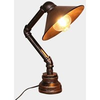 Tigrezy Retro Rustikale E27-Wasserpfeifen-Tischlampe – Vintage-Industrie-Steampunk-Tischlampe, rustikale Kupfer-Wasserpfeifen-Nachttischlampe, mit von ROSEMARY