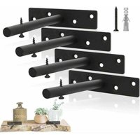 Rosemary - Tigrezy-Set mit 4 unsichtbaren Stützen. Unsichtbare Regalhalterung, Eisenregalhalterung, Wandregalbefestigung, robuste Halterung – 4 Stück von ROSEMARY