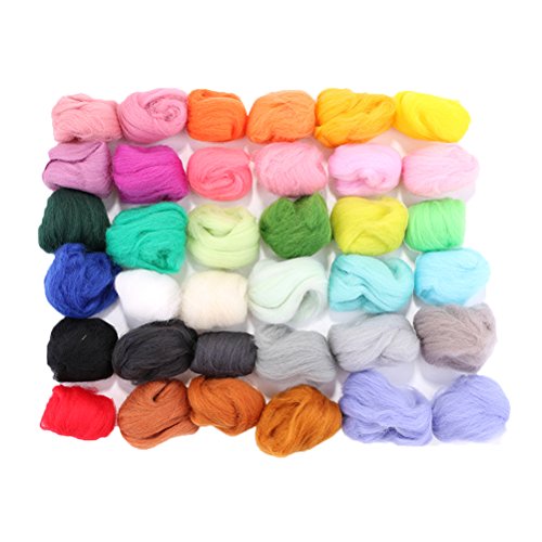 rosenice Filzwolle 36 Farben Märchenwolle Schafwolle Set zum Nassfilzen und Trockenfilzen DIY rosenice Filzwolle 36 Farben Märchenwolle Schafwolle Set zum Nassfilzen und Trockenfilzen DIY von rosenice