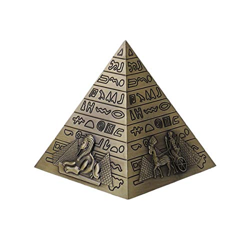 ROSETOR Metall-Pyramiden, ägyptische Wahrzeichen, Dekoration, Geschenk, Tischregal, Ornament, Bronze, 1 Stück von ROSETOR