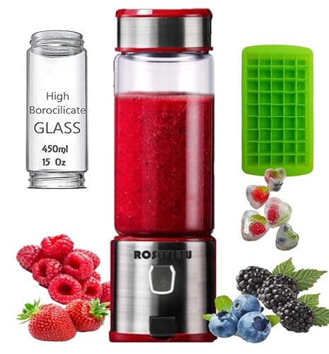 Smoothiemaker smoothiemixer smoothie blender für smoothies ROSEVIEW tragbarer mixer bester mini klein tragbar shakes maker crush to go kleiner shaker blend von ROSEVIEW