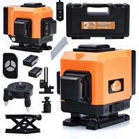 Rosfix Orange Tiger ROT12L – 12 Linien Kreuzlinienlaser Grün 360° IP54, 25 m Reichweite, ±3° Selbstnivellierung 2x 3500 mAh Akku, Fernbedienung von ROSFIX