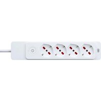 4-fach Steckdosenleiste mit 10/16A Schuko-Steckdosen, 1,5m Kabel, ROSI-Schalter 4-fach Steckdosenleiste mit 10/16A Schuko-Steckdosen, 1,5m Kabel, ROSI-Schalter von ROSI