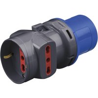 Rosi - Adattatore Industriale Domestico cee 2P+T 2 Prese Bipasso 1 Schuko 1878 von ROSI