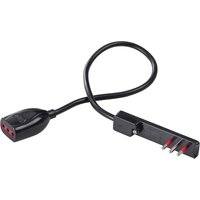 Rosi - Flache Verlängerung 3 m mit ultraflachem Stecker 10 a 2P+T Farbe Schwarz Rose RS92039 von ROSI