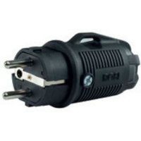 Gummi-mobilstecker 2p+e 16a ip54 schwarz - 80410 - Rosi von ROSI