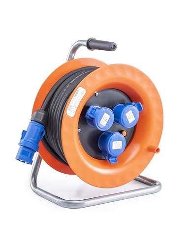 INDUSTRIELLE KABELTROMMEL HO7RNF 3G2.5 30MT 3 IND. 16A 2Pe43E IP44 THERMISCHER SCHUTZSCHALTER 4001 von ROSI