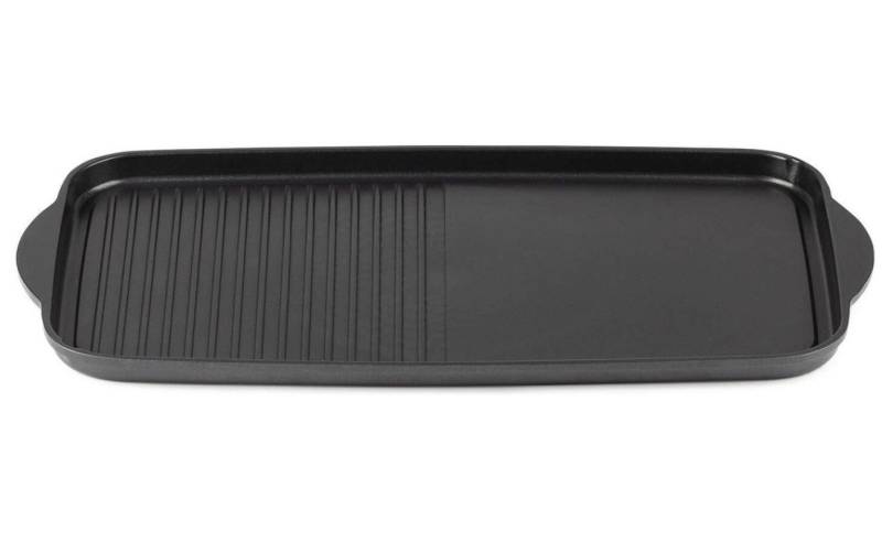 ROSMARINO Grillplatte Grillplatte Aluminiumguss Induktion, Antihaft, Backofengeeignet von ROSMARINO