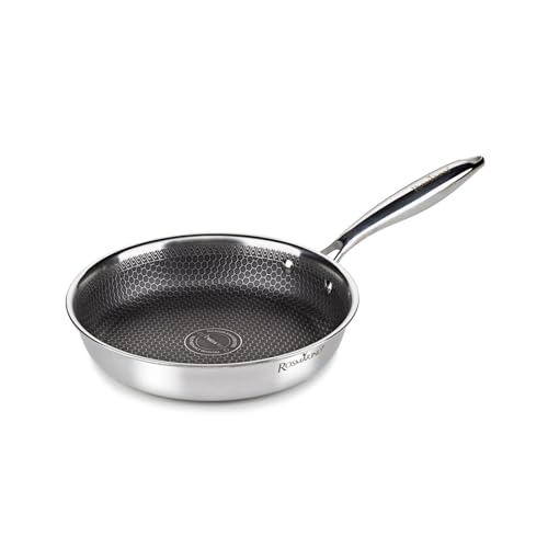 ROSMARINO HexaPro 3.0 24 cm Bratpfanne aus Edelstahl - Premium-Bratpfanne mit perfekter Hitzeverteilung, kratzfest, ofenfest und pflegeleicht - Ideal für anspruchsvolle Köche von ROSMARINO
