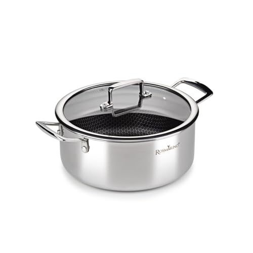 ROSMARINO HexaPro 3.0 24 cm Edelstahl-Gourmet-Topf - Ausgestattet mit fortschrittlicher Technik für hervorragende Kochergebnisse von ROSMARINO