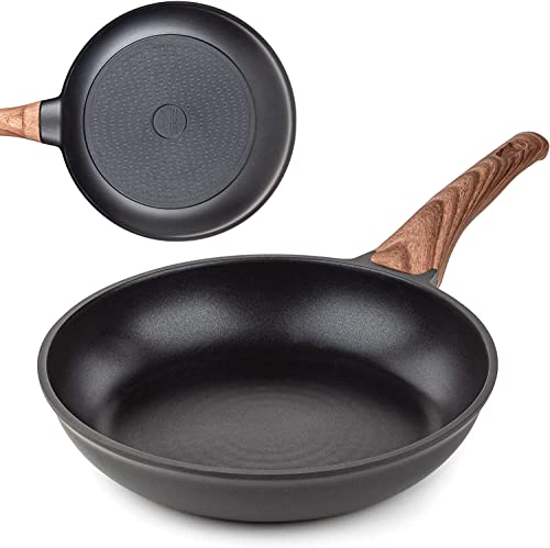 ROSMARINO Profi Bratpfanne 28 cm - Beschichtete Pfanne mit hervorragende Wärmeverteilung und Wärmeleistung | für Induktion und andere Kochfelder | Raffinierte Einfachheit und Zeitlose Eleganz von ROSMARINO
