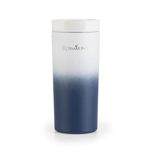 ROSMARINO Thermo-Kaffeebecher I 500 ml Ombre Blau I Edelstahl Reisebecher I Für heiße & kalte Getränke I Auslaufsicher & Stilvoll ROSMARINO Thermo-Kaffeebecher I 500 ml Ombre Blau I Edelstahl Reisebecher I Für heiße & kalte Getränke I Auslaufsicher & Stilvoll von ROSMARINO