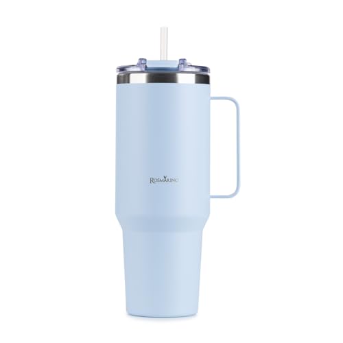 ROSMARINO Thermobecher XXL 1160ml Edelstahl Isolierbecher mit Strohhalm | Hält 11h Kalt & 7h Warm | Thermosflasche Auslaufsicher | BPA-frei | Kaffeebecher To Go von ROSMARINO