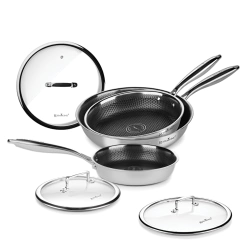 Rosmarino HexaPro 2.0 Bratpfannen Set 20/24/28 cm – Ultimatives Kochgeschirr aus Edelstahl, Antihaft, vielseitig einsetzbar Rosmarino HexaPro 2.0 Bratpfannen Set 20/24/28 cm – Ultimatives Kochgeschirr aus Edelstahl, Antihaft, vielseitig einsetzbar von ROSMARINO