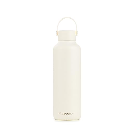 Rosmarino Trinkflasche I 600 ml pure Frische I Genießen Sie Ihre Getränke optimal temperiert mit dieser Thermoskanne I Rostfreier Stahl, Silikon und ein komfortabler PP-Griff" von ROSMARINO