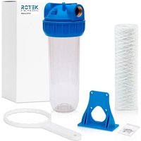 10" Wasserfilter Portacartusche mit 1" Anschluss – Kompletter Kit mit Halterung, Schlüssel und 50 Mikron Kartusche 10" Wasserfilter Portacartusche mit 1" Anschluss – Kompletter Kit mit Halterung, Schlüssel und 50 Mikron Kartusche von ROSMMEL