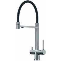 3-Wege-Umkehrosmose-Armatur, ausziehbar, formschön, drehbar von Rosmmel aus der Helios-Serie Rotgussgrau von ROSMMEL