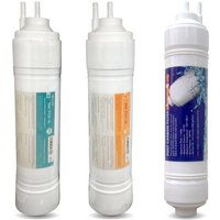 Kompletter Austauschsatz mit 3 Doppelzapfen-Umkehrosmosefiltern U-Schnellanschluss von ROSMMEL