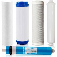 Rosmmel - Pack 4 Wasserfilter mit Membran für Universal-Umkehrosmose 5 Stufen von ROSMMEL
