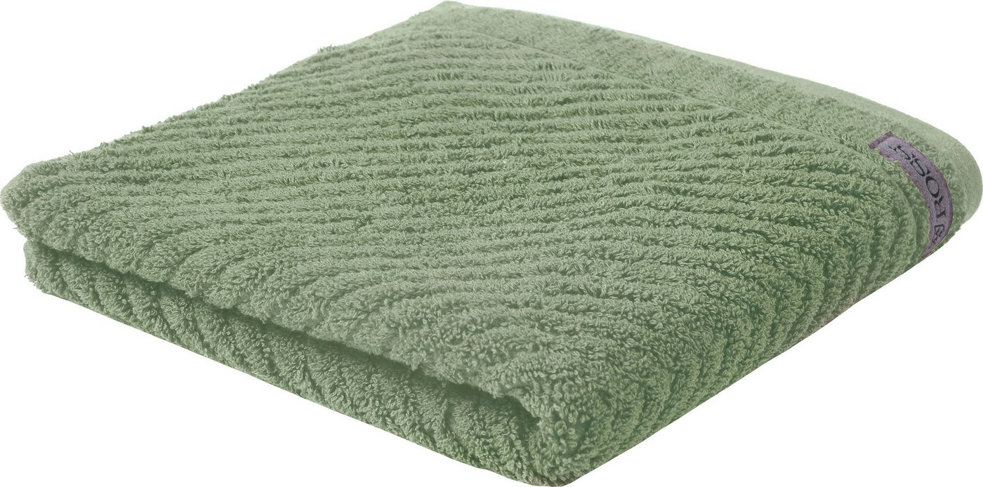 ROSS Duschtuch Smart, Frottier (1-St), Uni-Rippe mit Velourslabel von ROSS